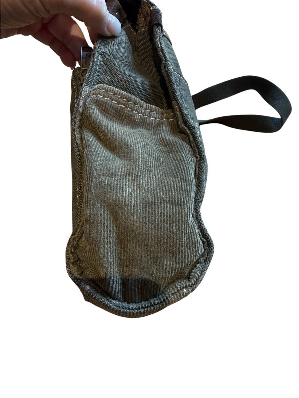 Vintage Fossil Canvas Shoulder Bag Canvas Strap With Metal Key - Picture 4 of 9